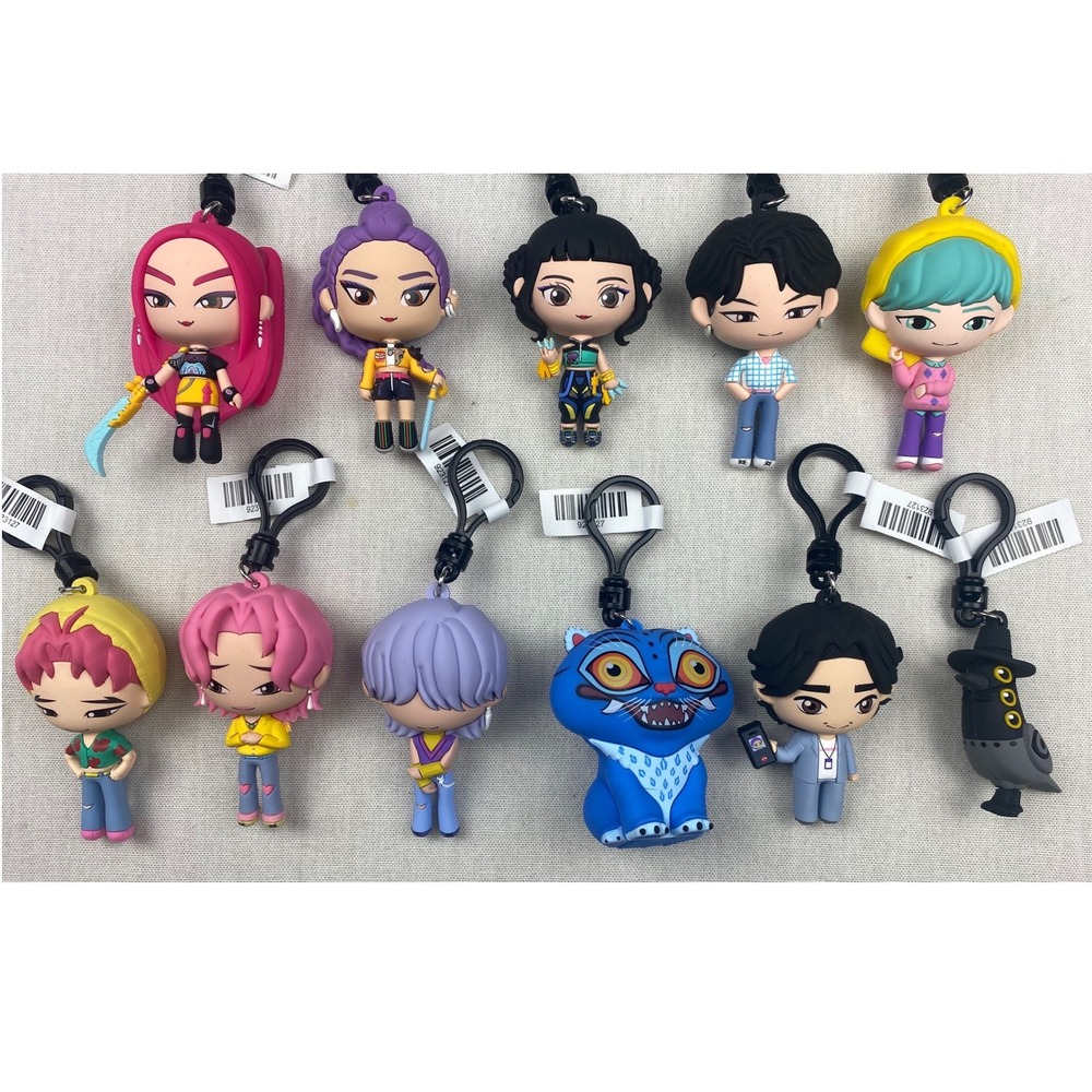 K-Pop Demon Hunters Series 1 Figural Bag Clip Complete Set 11 Figures Monogram